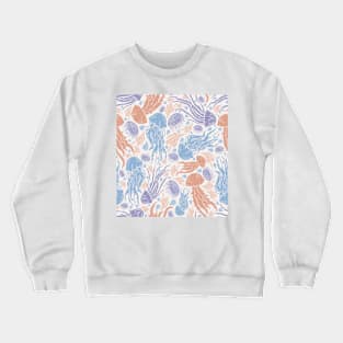 Jellyfish Galore Design Crewneck Sweatshirt